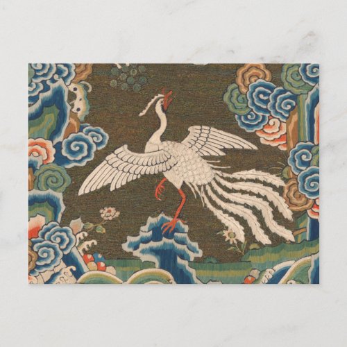 Bird Chinese Antique Decor Postcard