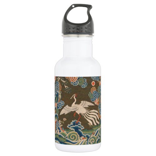 Bird Chinese Antique Decor Stainless Steel Water Bottle