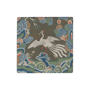 Bird Chinese Antique Decor Stone Magnet
