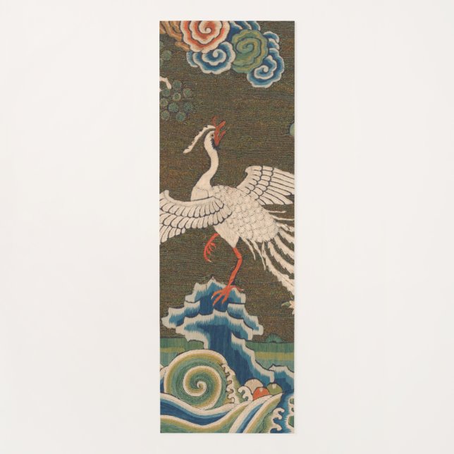 Bird Chinese Antique Decor Yoga Mat (Front)