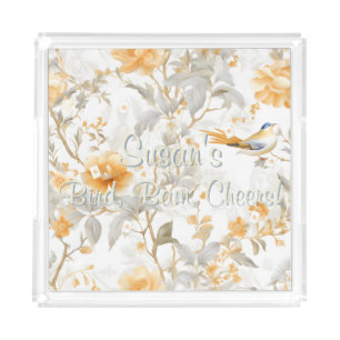 Bird Chinoiserie Custom Mahjong Acrylic Tray