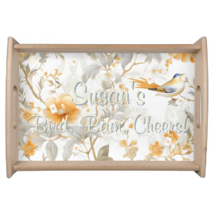 Bird Chinoiserie Custom Mahjong Serving Tray