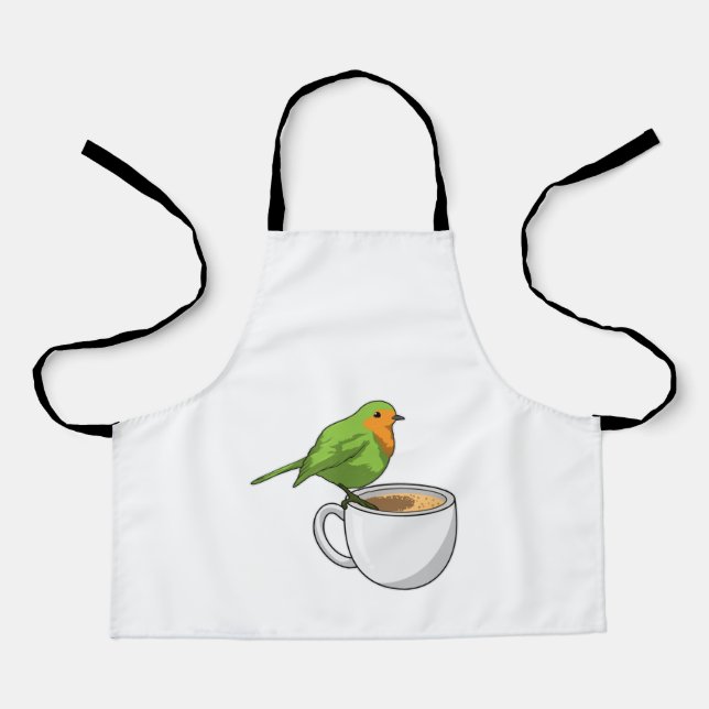 Bird Coffee Cup Apron (Front)