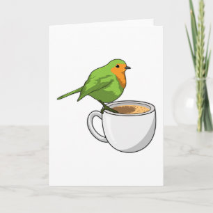 Bird Coffee Cup Card