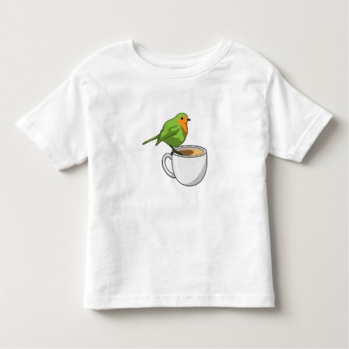 Bird Coffee Cup Toddler T_shirt