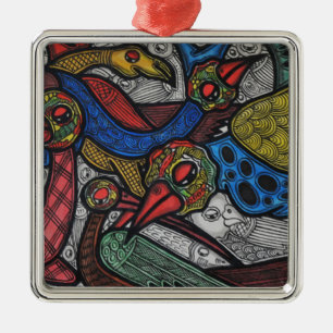 Bird conference metal ornament