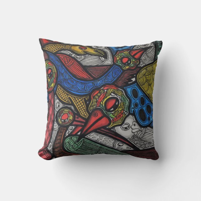Bird conference throw pillow (Front)