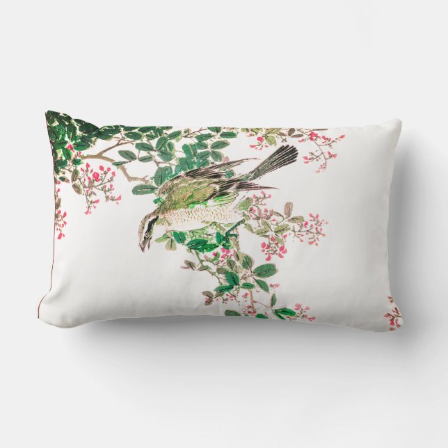 BIRD COTTON Throw Pillow (Front)