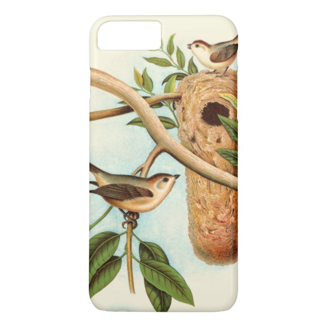 Bird Couple on a Nest Perched on a Branch Case-Mate iPhone Case (Back)
