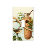 Bird Couple on a Nest Perched on a Branch Light Switch Cover