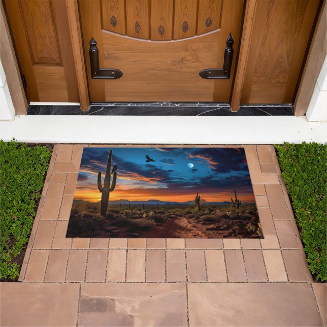 Bird Crows of Desert Landscape Southwest Doormat (Outdoor)