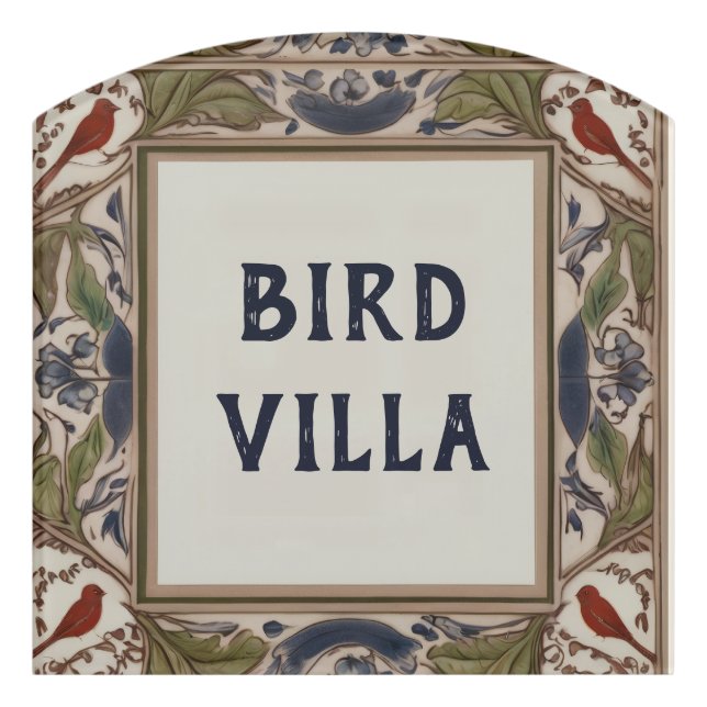 Bird Custom House Name Sign Plaque Plate (Contour Front)