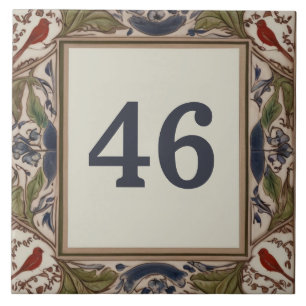 Bird Custom House Number Sign Plaque Plate Ceramic Tile