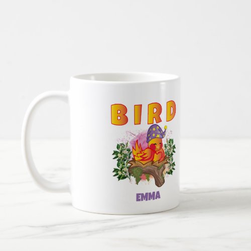 BIRD CUTE LOVELY FUNNY PERSONALIZED KIDS  COFFEE MUG