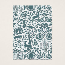 Bird, deer floral damask