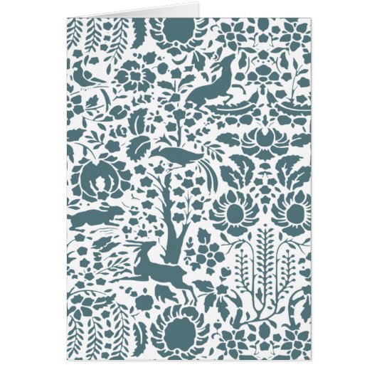 Bird, Deer, tree folk pattern Cards (Front)