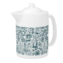 Bird, Deer, tree folk pattern