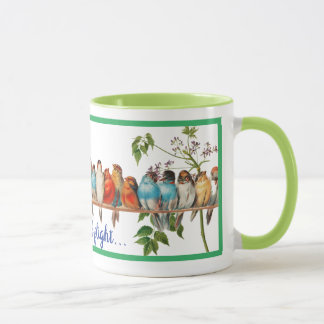 Bird designer with inspiration phrase mug