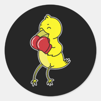 Bird Does Boxing Classic Round Sticker