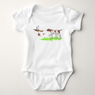 Bird Dog and Pheasants Baby Bodysuit