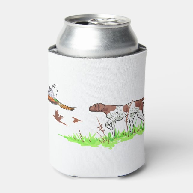 Bird Dog and Pheasants Can Cooler (Can Front)