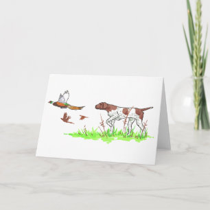 Bird Dog and Pheasants Card