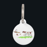 Bird Dog and Pheasants Pet ID Tag<br><div class="desc">Your hunter in the family will appreciate this great design of a GSP bird dog and Pheasants!</div>