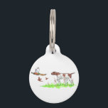 Bird Dog and Pheasants Pet ID Tag<br><div class="desc">Your hunter in the family will appreciate this great design of a GSP bird dog and Pheasants!</div>
