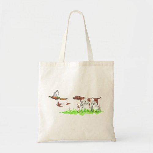 Bird Dog and Pheasants Tote Bag