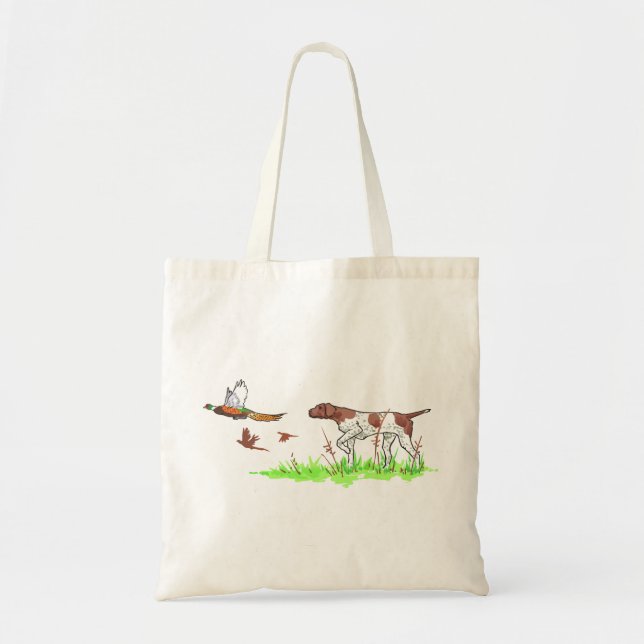 Bird Dog and Pheasants Tote Bag (Front)