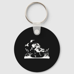 Bird Dog Duck Hunting Willow In The Marsh Hunter Keychain