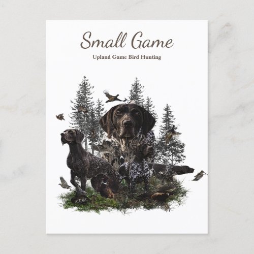 Bird dog  Upland Game Bird Hunting Holiday Postcard