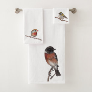 Bird Drawings Towel Set