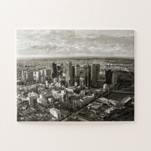 Bird Eye View of Melbourne City Jigsaw Puzzle