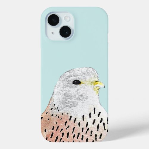 Bird Falcon Watercolor Kestrel iPhone 15 Case