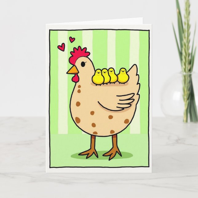 Bird Family Mothers Day Card (Front)