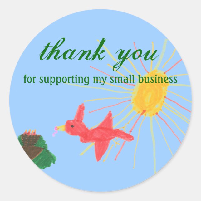 Bird family small business label (Front)