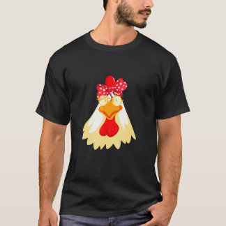 Bird Farmer Women Girls Kids Idea Bow Chicken T-Shirt