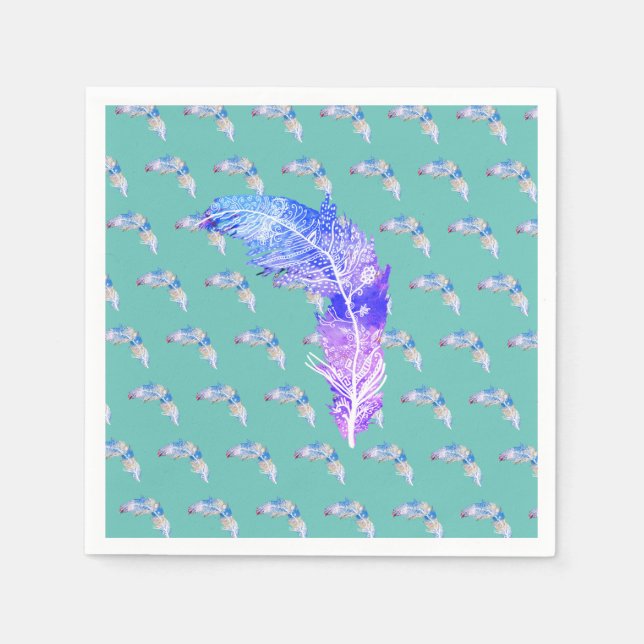 Bird Feather Napkins (Front)