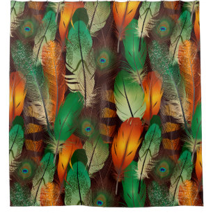 Bird Feathers Shower Curtain