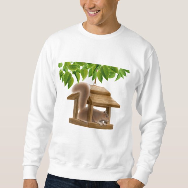 Bird Feeder Squirrel Sweatshirt (Front)