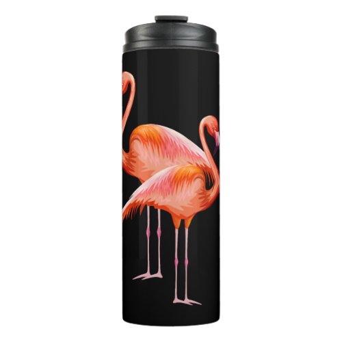 Bird flamingo wildlife vector image cartoon cool thermal tumbler