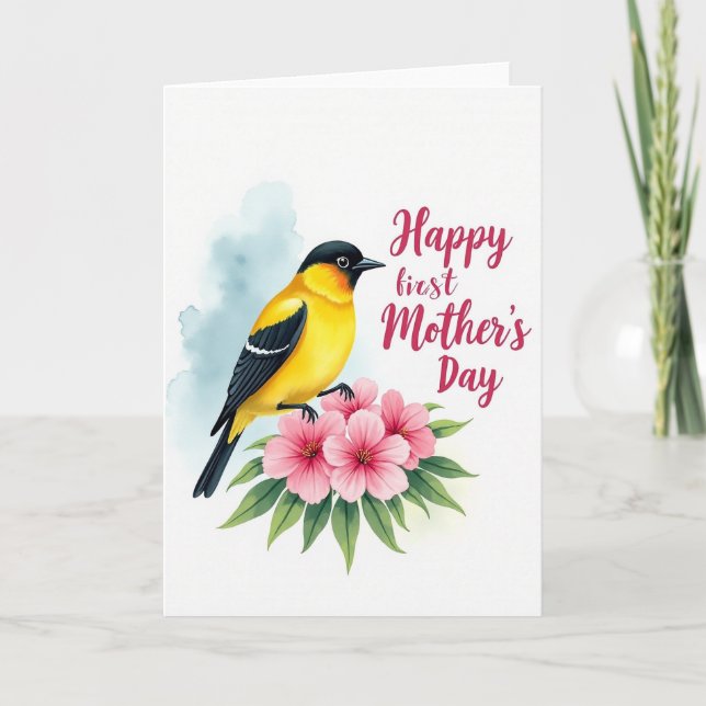 Bird Floral Mothers Day Card (Front)