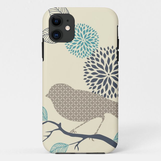 Bird & Flower iPhone Case (Back)
