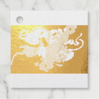 Bird flowers latte   foil favor tags