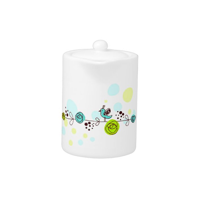 Bird & Flowers Teapot (Front)