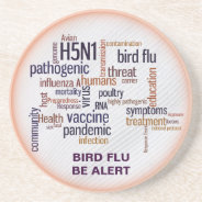 Bird Flu Feather Word Cloud Drinks Coaster at Zazzle