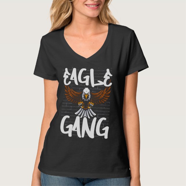 Bird  Flying Animal Ornithology Eagle Gang T-Shirt (Front)