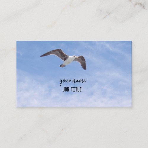 Bird Flying Blue Sky Background Business Card