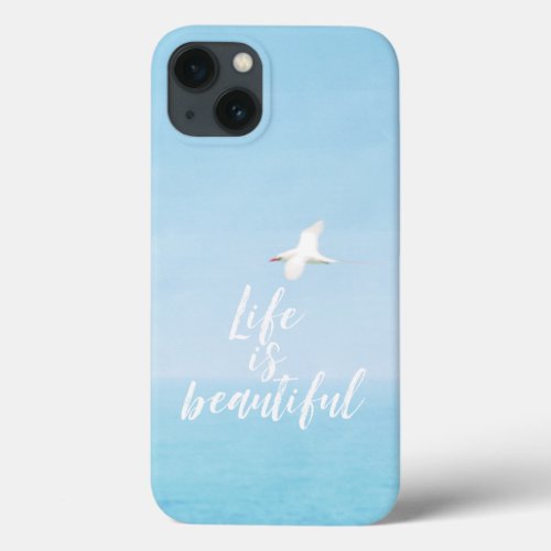 Bird Flying over Ocean in Hawaii Inspirational iPhone 13 Case